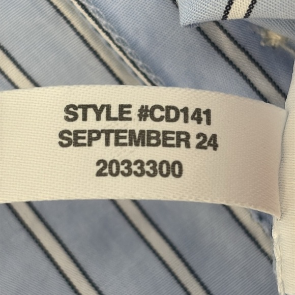 Crewcuts Girls tipped collared top poplin tranquil tide stripe size 10 NWT CD141 - Picture 8 of 10